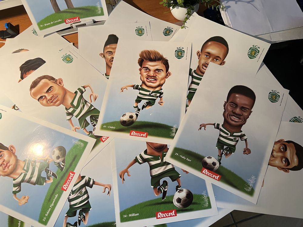 Caricaturas plantel do Sporting 2014/2015