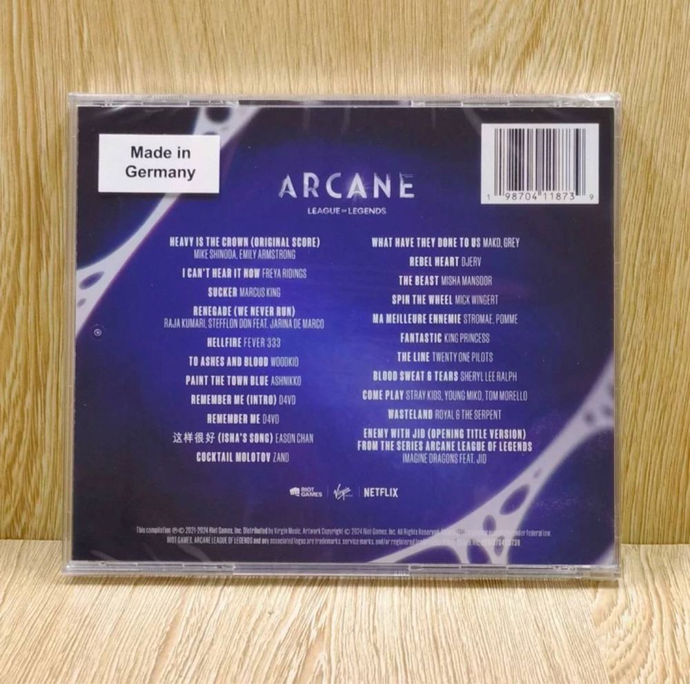 CD диск із піснями Arcane другий сезон. CD Arcane 2 music playlist
