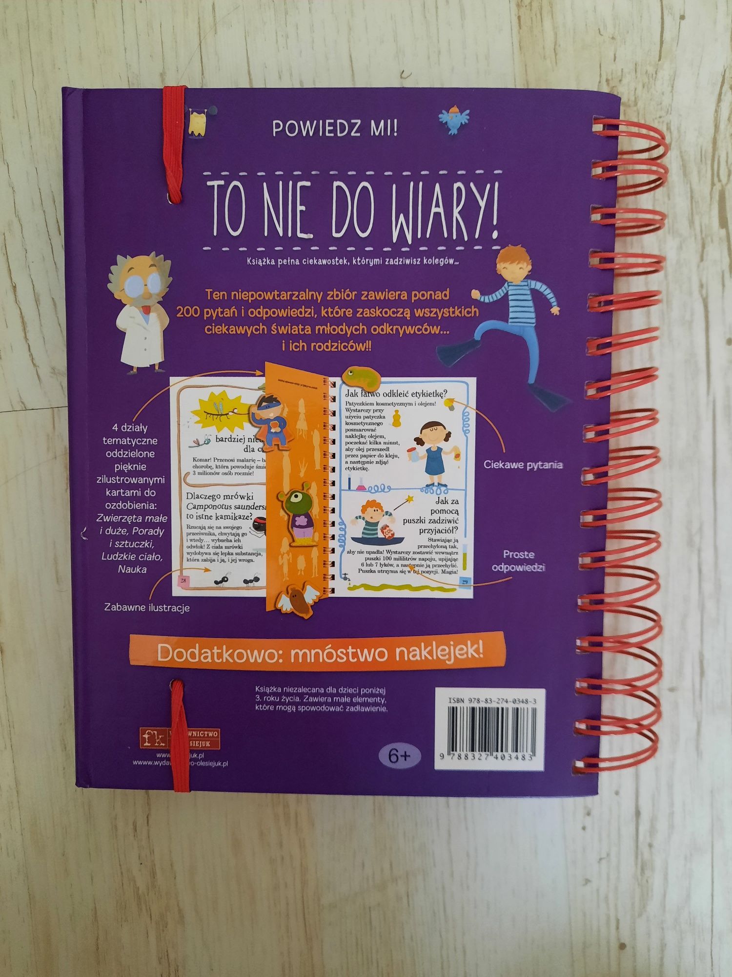 Książka To nie do wiary! Książka pełna ciekawostek