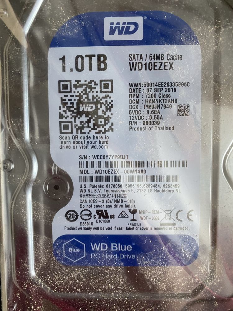 Новий жорсткий диск Western Digital Blue 1TB WD10EZEX