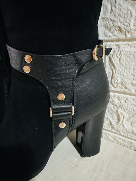 Сапоги нат.замш+кожа р.38