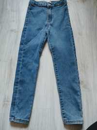 Spodnie jeansy rurki Zara wysoki stan 116