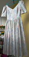 Bawełniana pastelowa sukienka w kwiaty retro vintage Laura Ashley