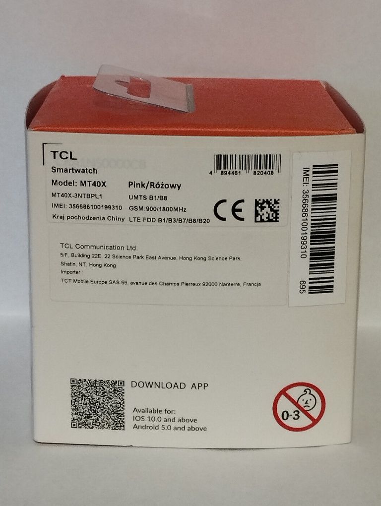 Smartwatch róż TCL MT40X