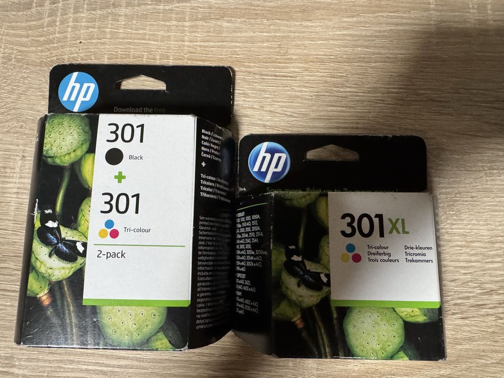 Komplet tuszy HP 301 + 301 xl tricolor