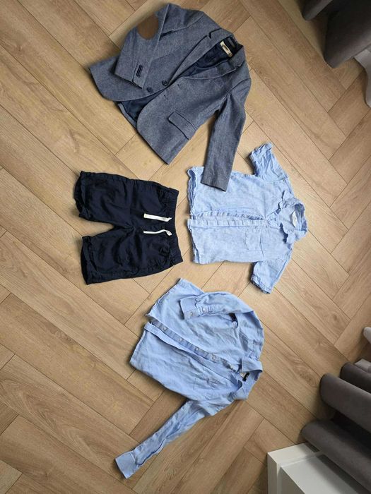 Elegancki zestaw dla chłopca rozm 128 H&M marynarka, dwie koszule,spod