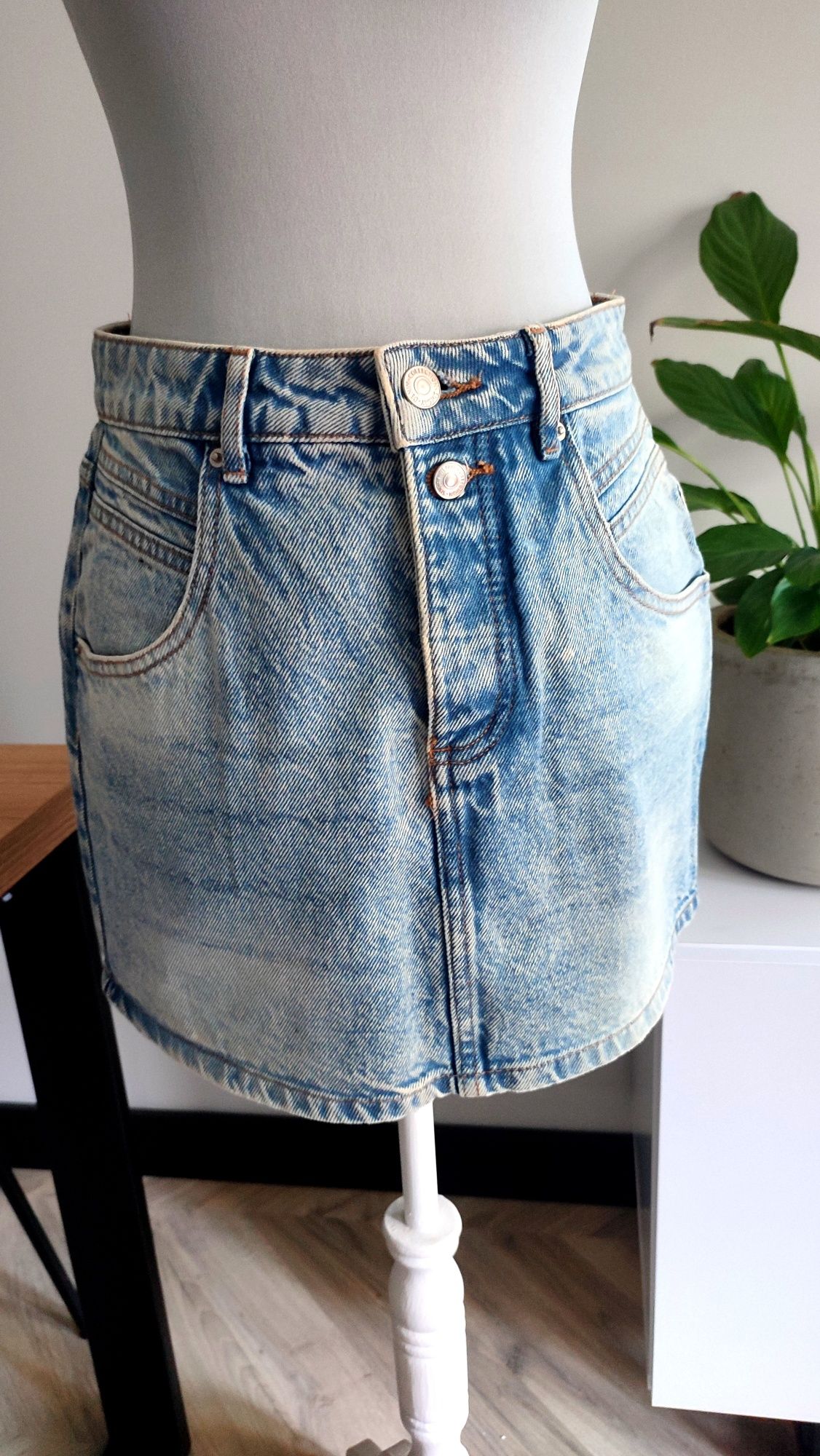 Spódnica spódniczka denim mini jeans jeansowa
