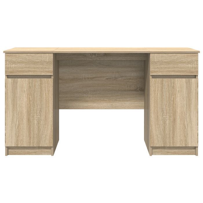 Biurko Vidaxl Sonoma Oak 140X49X76 Cm Z Płyty Drewnopochodnej