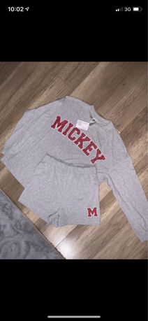 Szara piżama Mickey Mouse myszka miki h&m