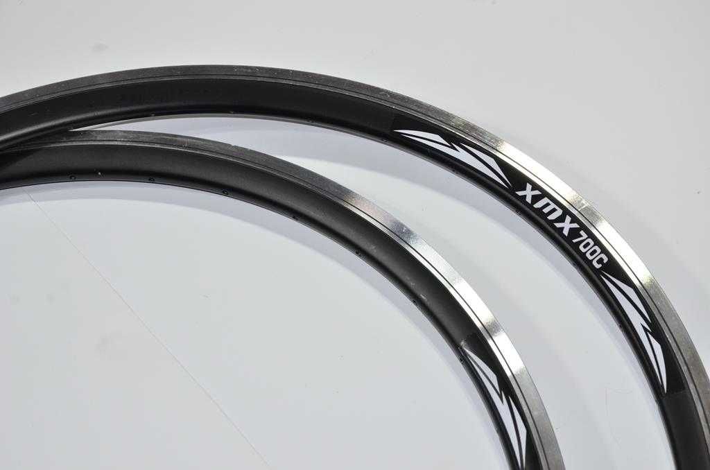 Komplet Obręcz rowerowa XMX 700C szosa gravel 36 H 700 x 18 czarna alu