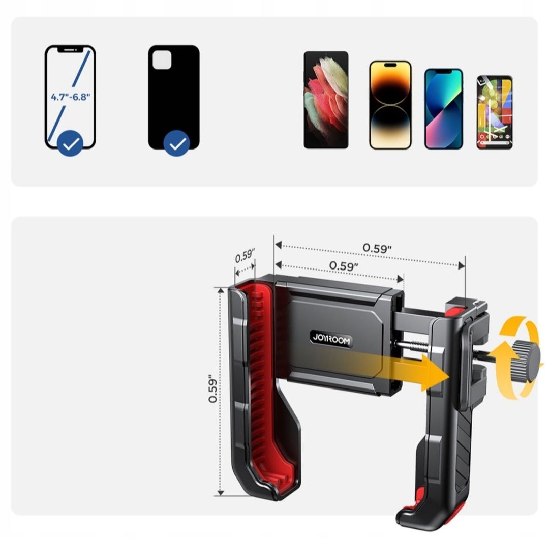 JOYROOM Uchwyt Rowerowy na Telefon na Kierownicę