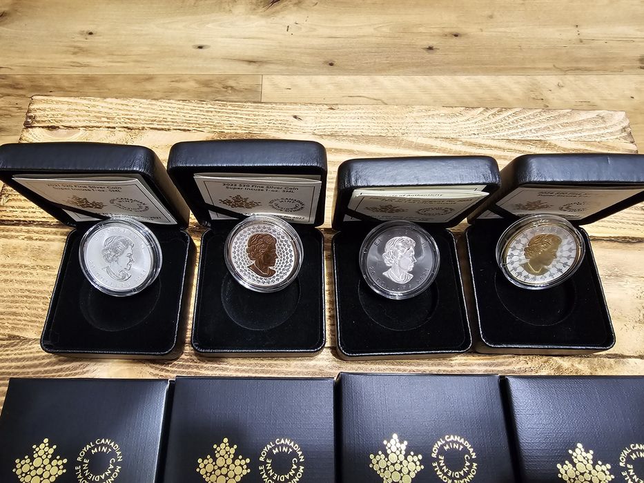 Колекція монет Кленовий лист Канада 2021-2024 суперглибоке карбування