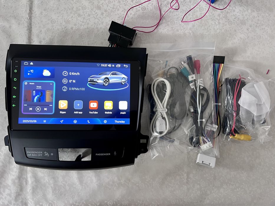 Магнітола Android 14 Mitsubishi Outlander Peugeot 4007 C-Crosser GPS