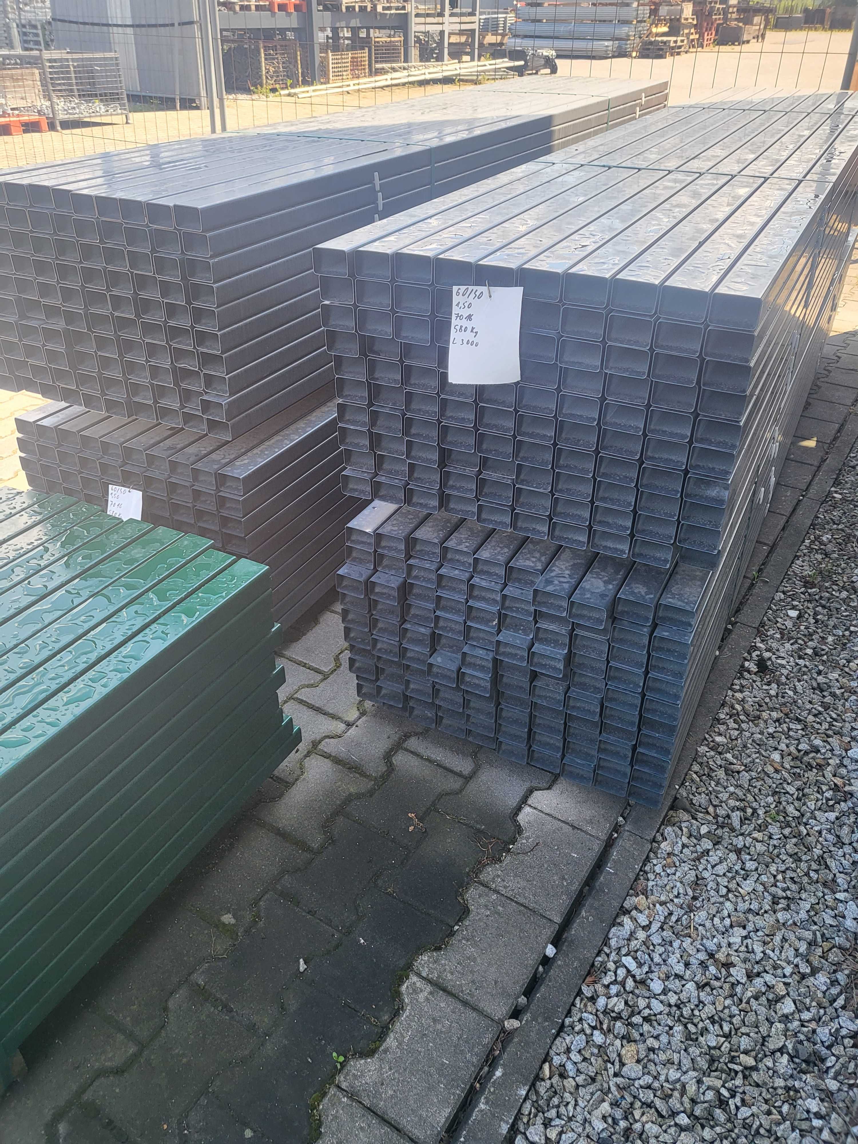 Profil na słupki 60x40x grub.-1,2mm x od 2m do 2,3m wysokość OCYNK