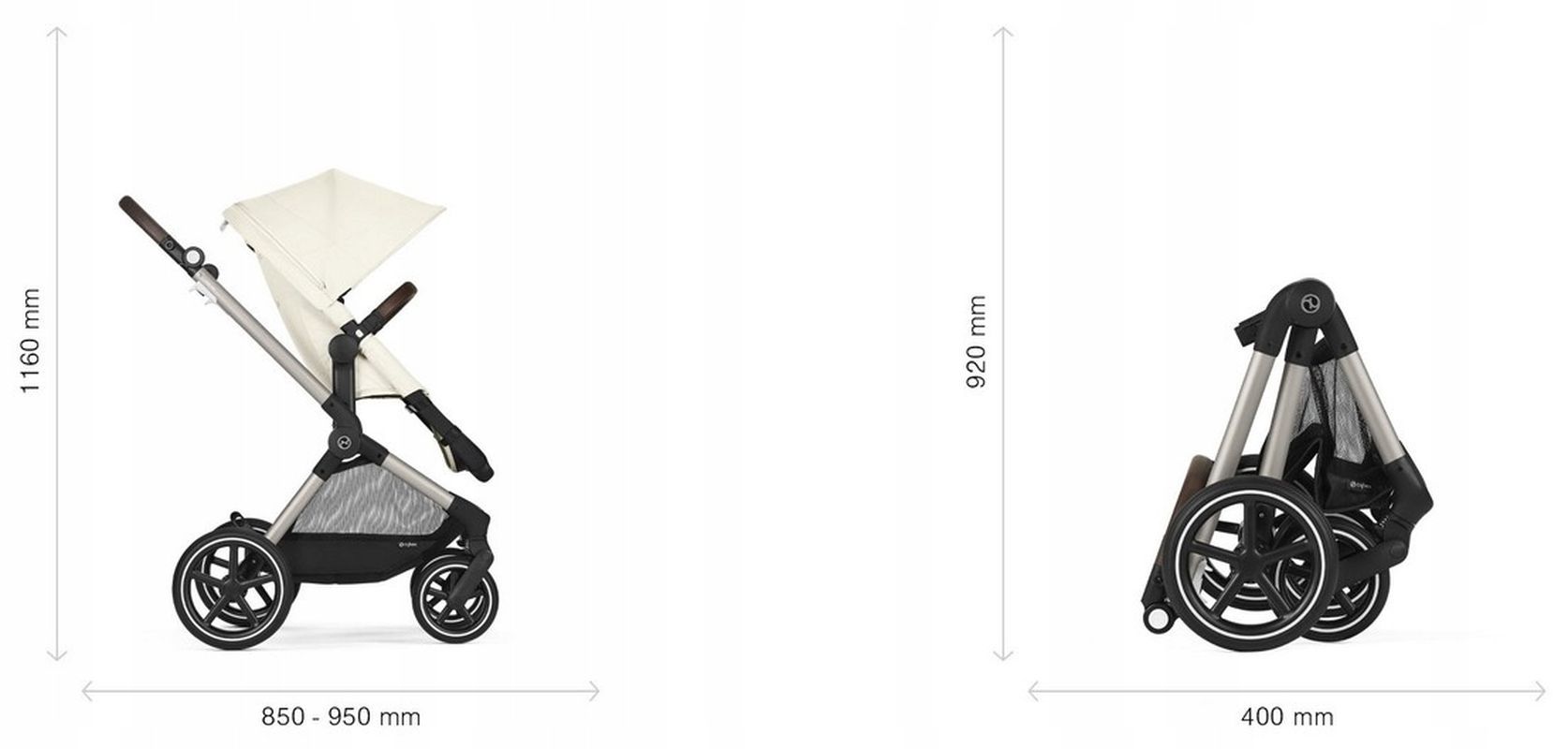Wózek 2w1 Cybex Eos Lux Cybex (Gold)