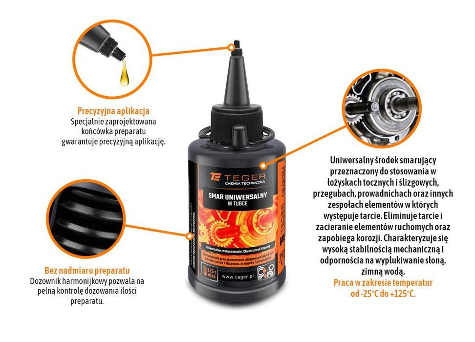 Smar uniwersalny w tubce, 70 ml, Teger