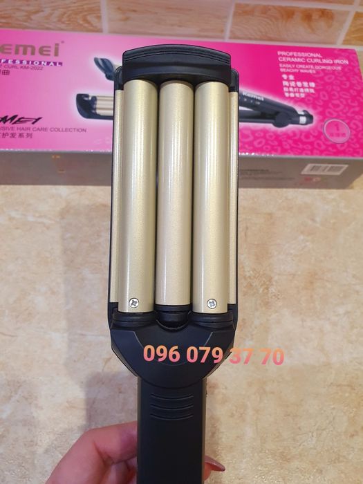 Тройная плойка волна Kemei KM-2022