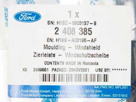 Ford Fiesta MK8 17- / listwa szyby przedniej czołowej / ORG