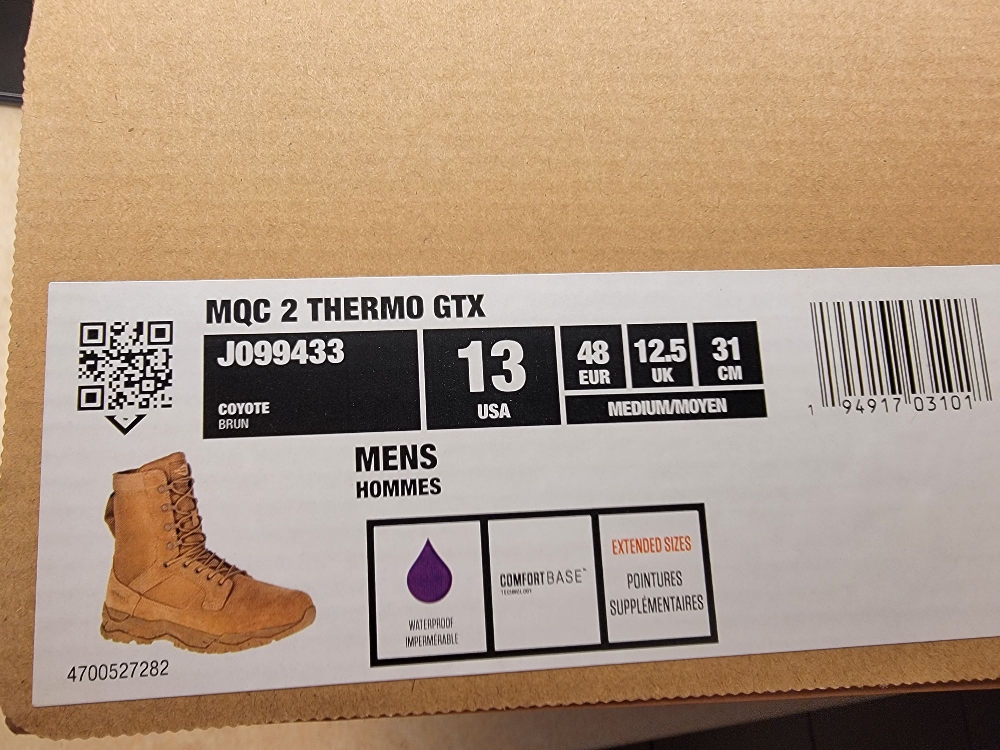 Тактичне взуття Merrell  MQC 2  Gore-TexTactical Coyote US13