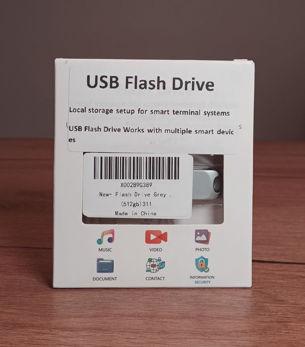 Szary pendrive 512 GB Puhea