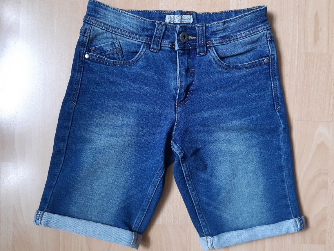 szorty jeansowe spodenki r. 140 Aldi