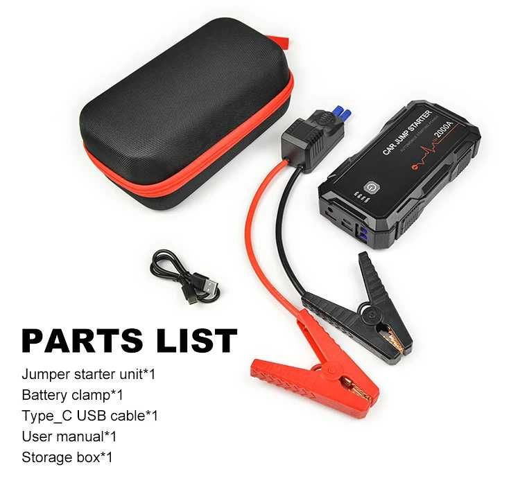 Booster Arranque Baterias 12V  2000A Power Bank USB/20.000mAh (NOVO)
