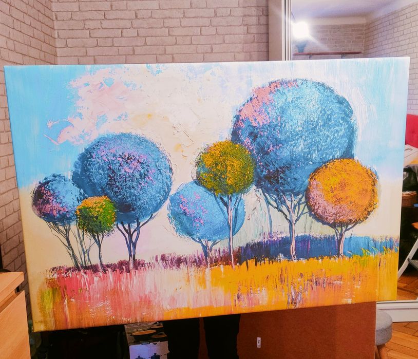 Obraz na płótnie duży 120x80 drzewa abstrakcja prezent dekoracja