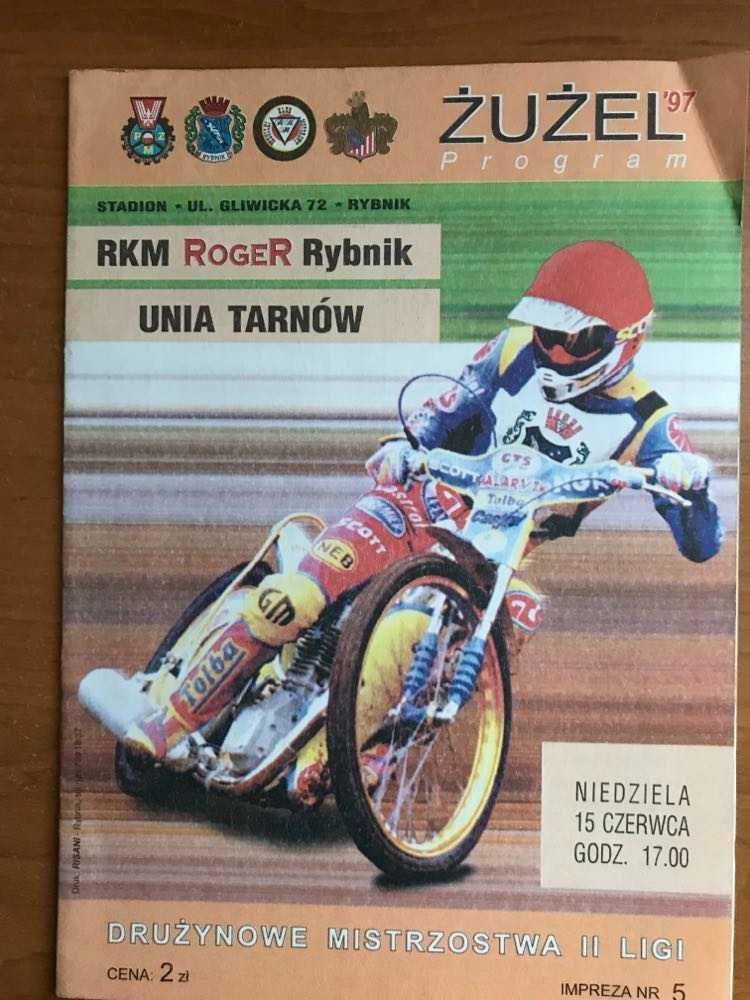 Program żużlowy DMP II Ligi RKM Rybnik - Unia Tarnów [1997r.]