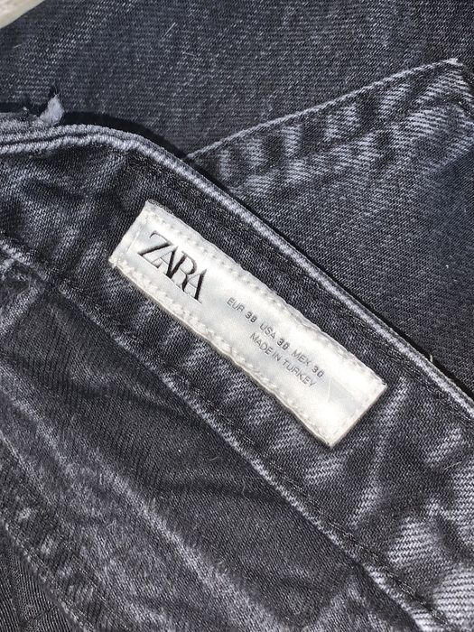 Zara Zip Jeans Black