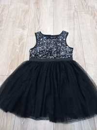 Piękna Sukienka czarna cekiny 122