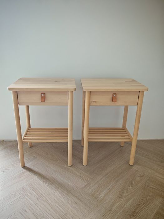 IKEA BJORKSNAS 2 Stoliki nocne brzoza nowość  48x38 cm