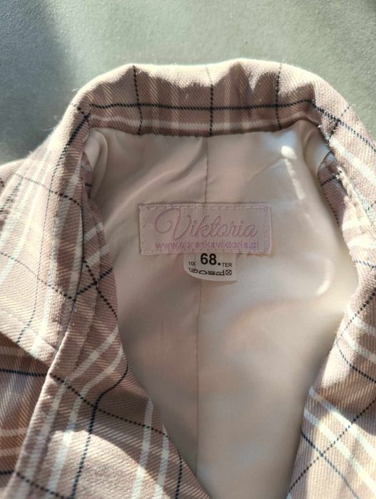 Garniturek do chrztu kratka jesny beż r.68