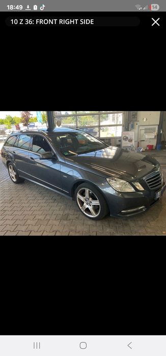 Zderzak lampy maska błotnik pas przedni mercedes W212