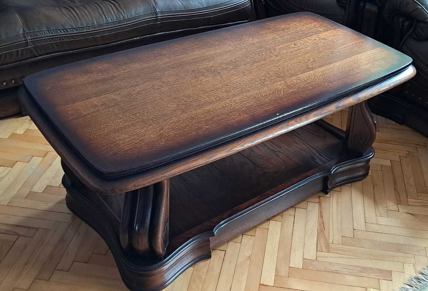 skórzana sofa 3-osobowa, 2-osobowa, dwa duże fotele skórzane, stolik