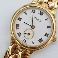 Жіночий позолочений годинник Tissot K 203