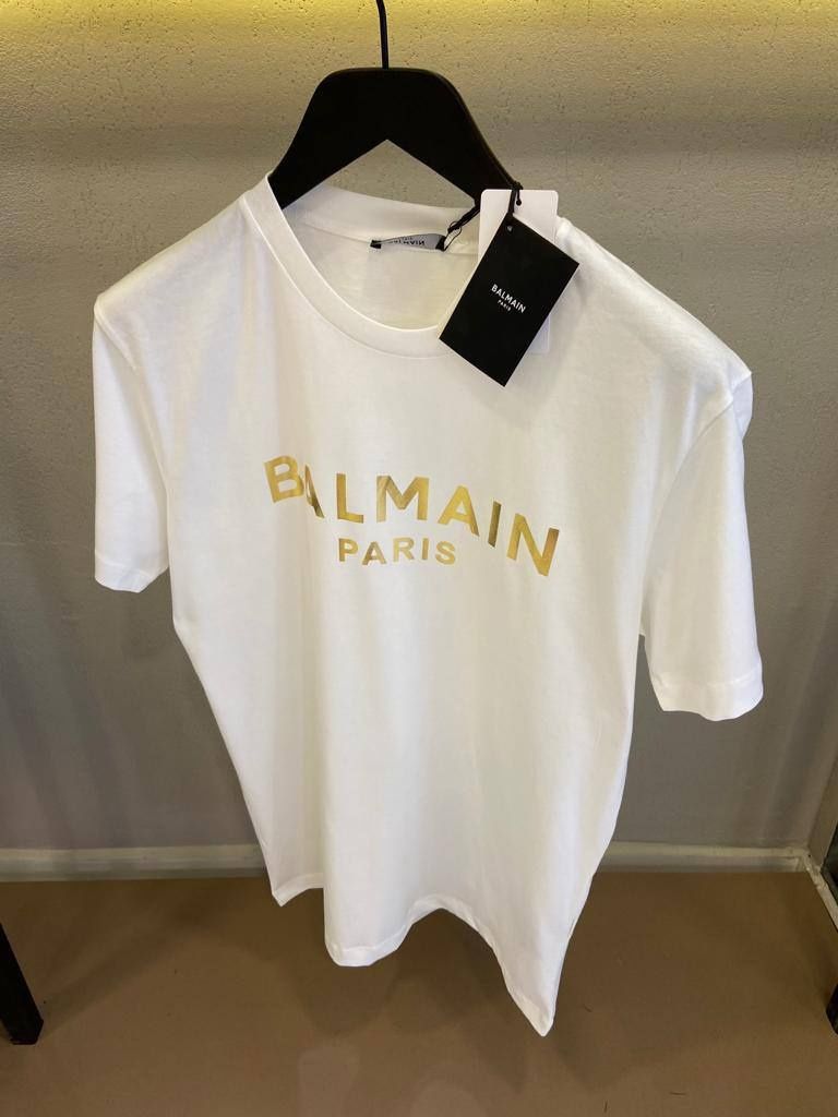 Koszulka męska t-shirt Balmain Paris biała S L XXL