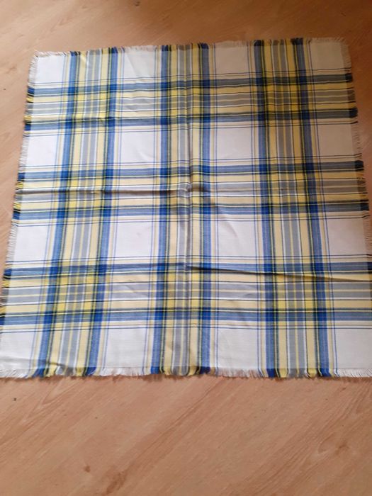 Chusta w kratkę vintage prl