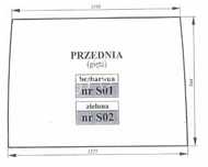 Szyba przednia Zetor Proxima ZIELONA GIĘTA