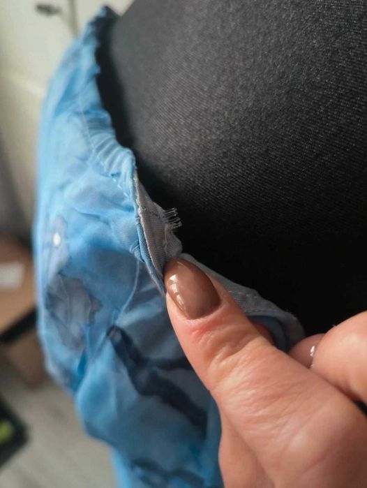 Niebieska sukienka do ziemi, sukienka bez ramiączek, r. M-XL