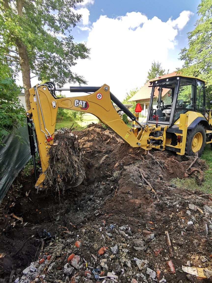usługi koparko-ładowarka, minikoparka 2,8 t, wiertnica, młot, wywrotka