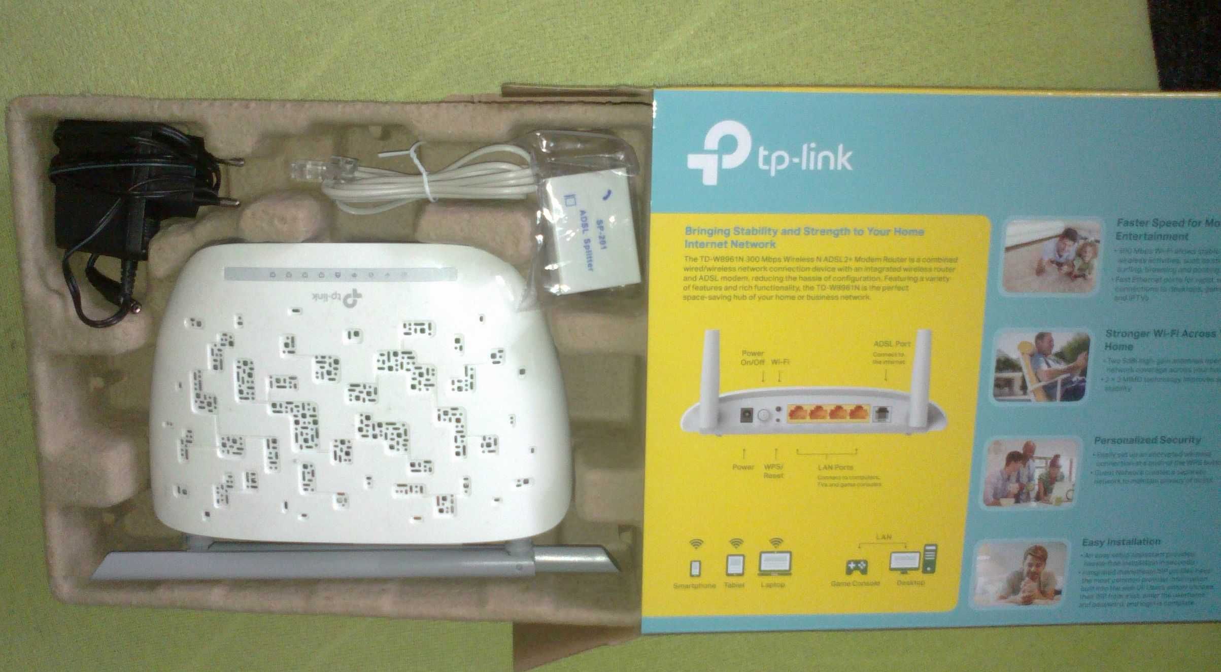 Router TD-W8961N, ADSL2+, stan idealny