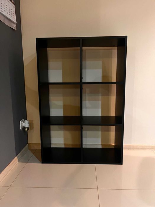 Regał Otwarty 3x2 Kostka Czarny Szafka KALAX