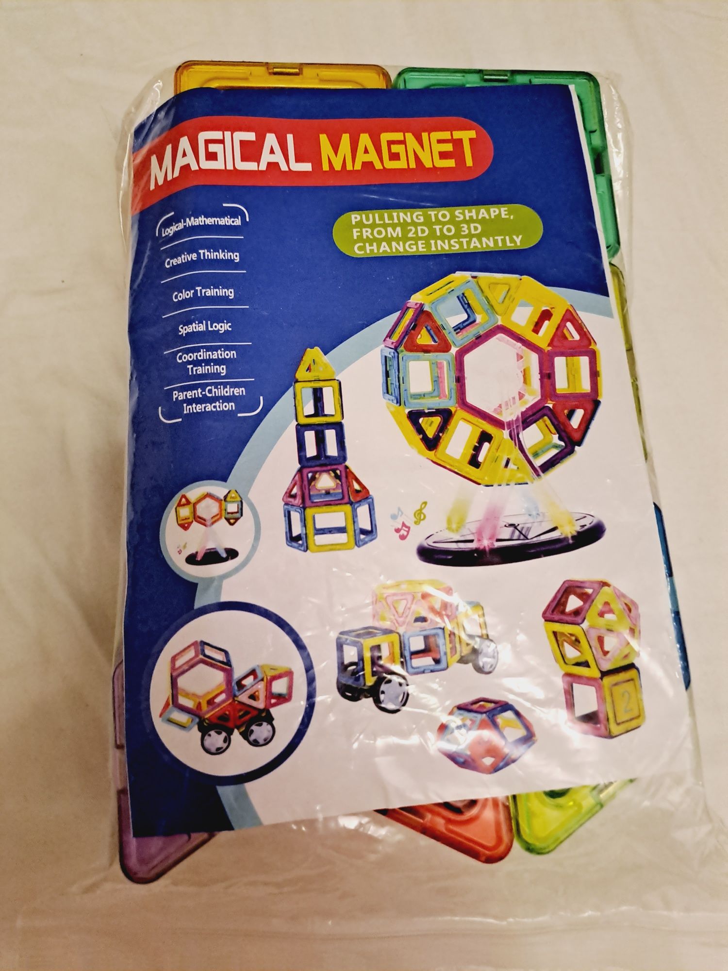 Nowe Klocki magnetyczne 100 szt Magformers kompatybilne, Magical Magne