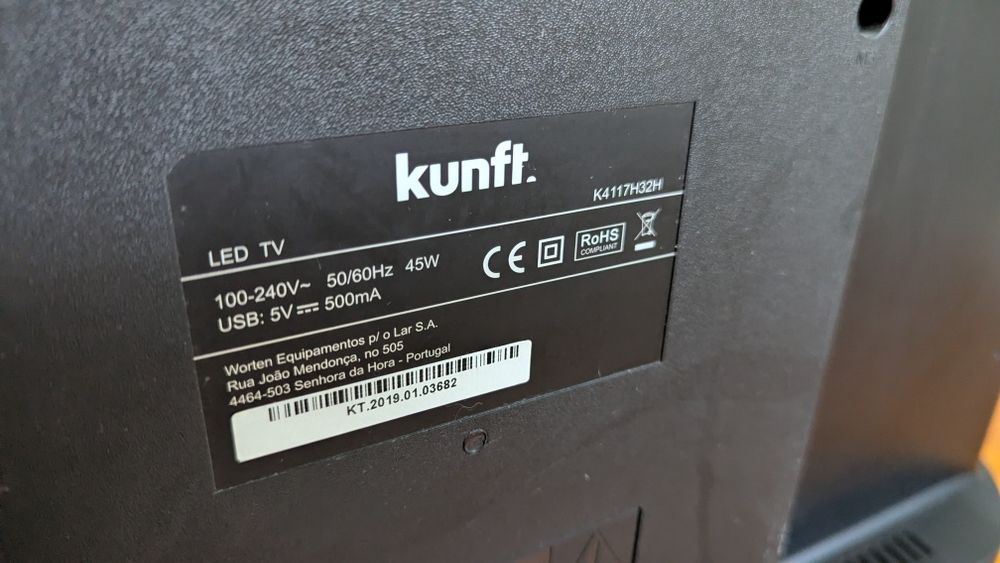 TV kunft 32 polegadas para peças