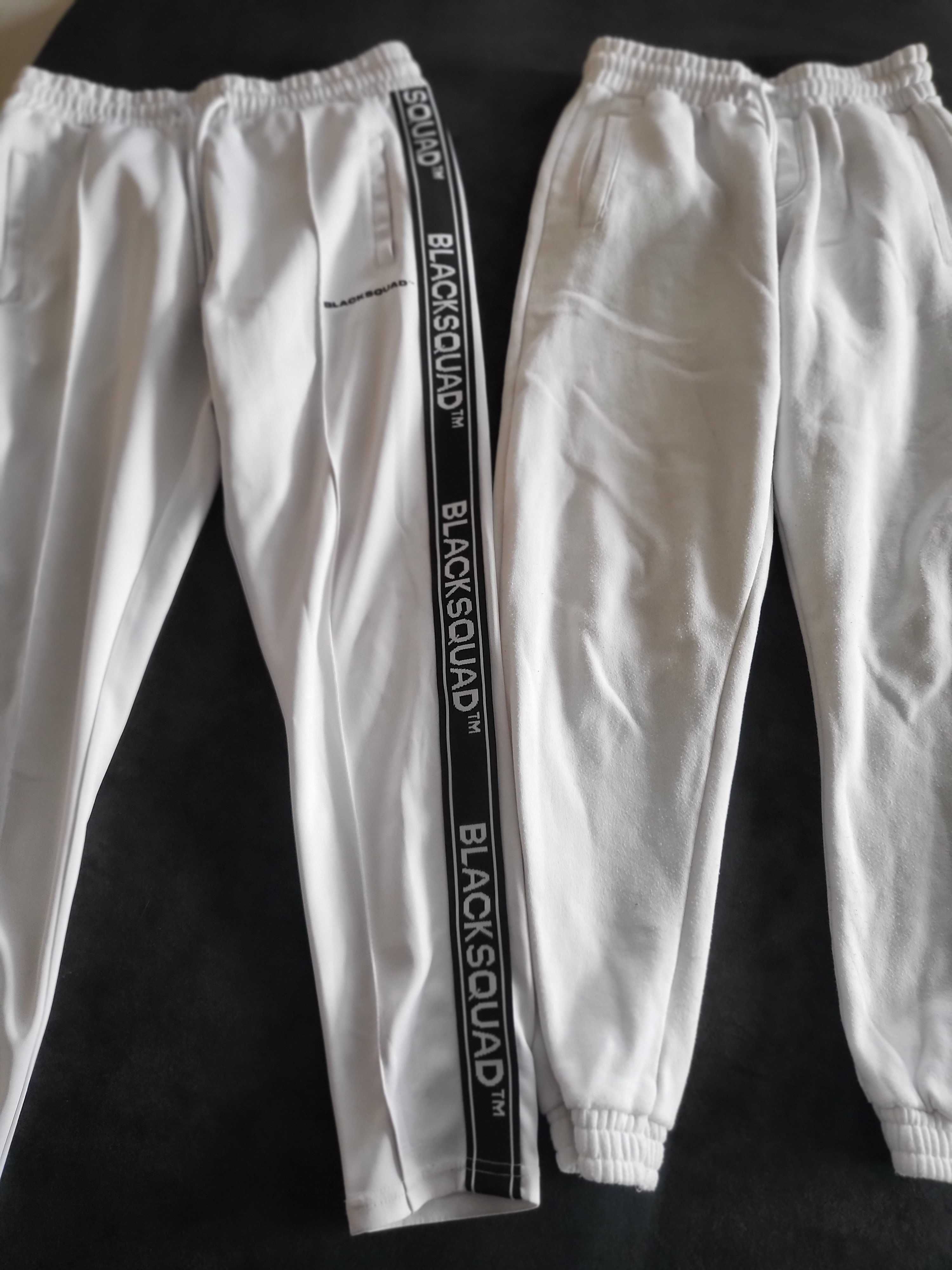 białe spodnie dresowe męskie xs / s new yorker