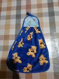 Pano de cozinha em forma de urso cor azul ( Portes grátis