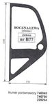Manitou MT 523, 620, MHT 780, 860,  MLT 526, 630, 730 - szyba  B 77
