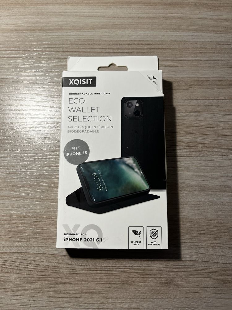 Etui z klapką biodegradowalne XQISIT Eco Wallet Selection Iphone 13