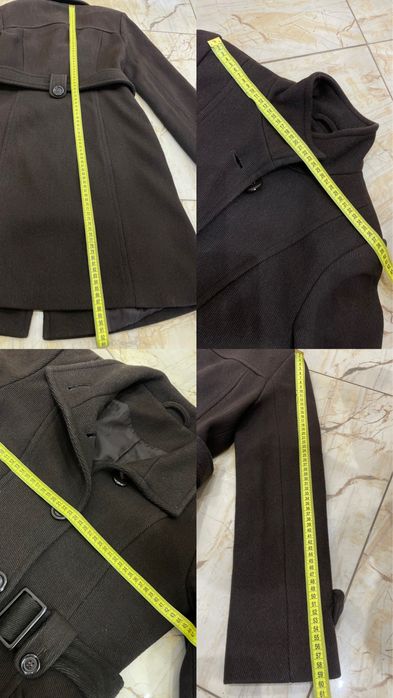 Жіноче пальто шоколадного кольору с-м s-m