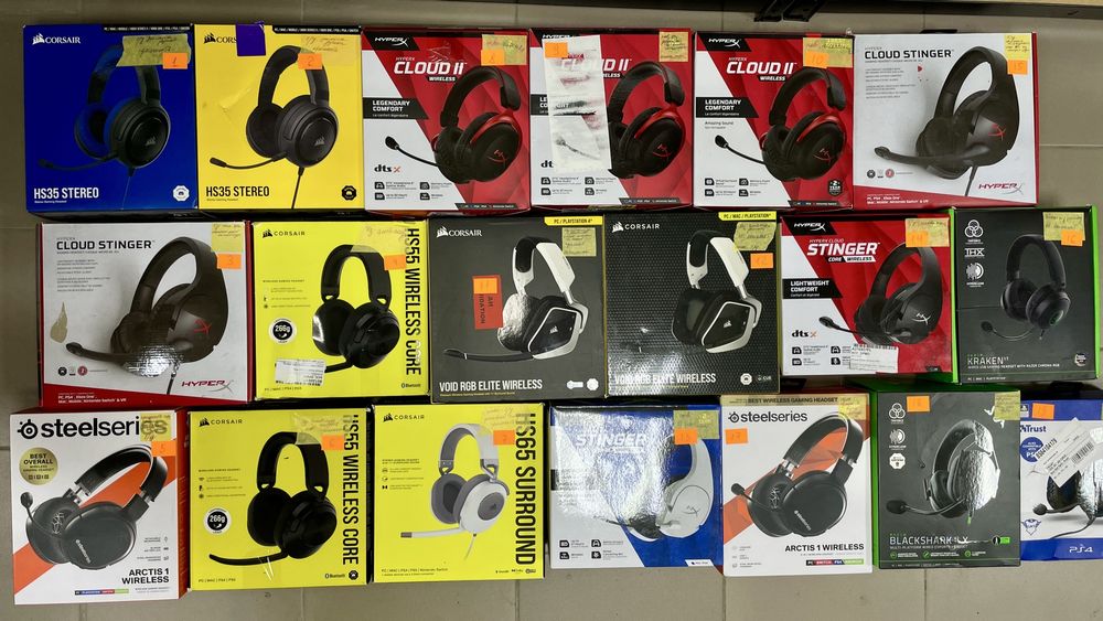 Навушники повнорозмірні ігрові Corsair, Steelseries, Hyper Razer